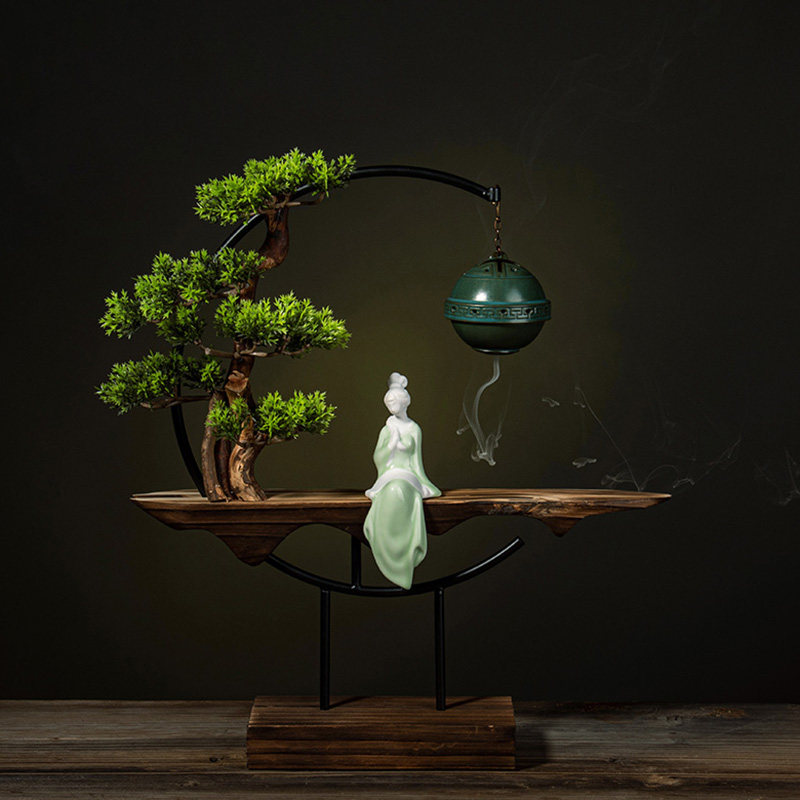 Interior Design Zen - Houten design wierookbrander Backflow interieur Chinese