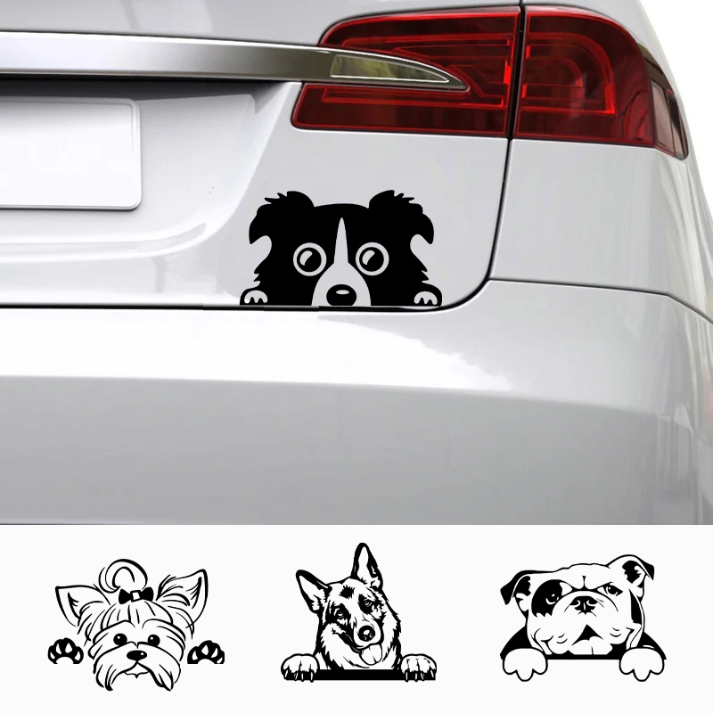 Interior Design Magazine - Auto's accessoire stickers grappige hond met