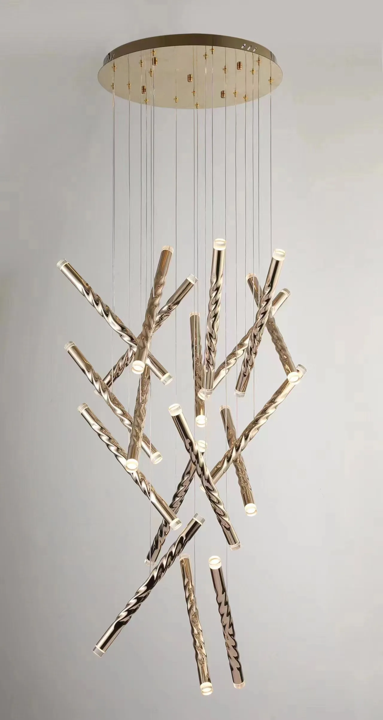 Interior Design Youtube - Moderne LED creatieve gouden ronde buis