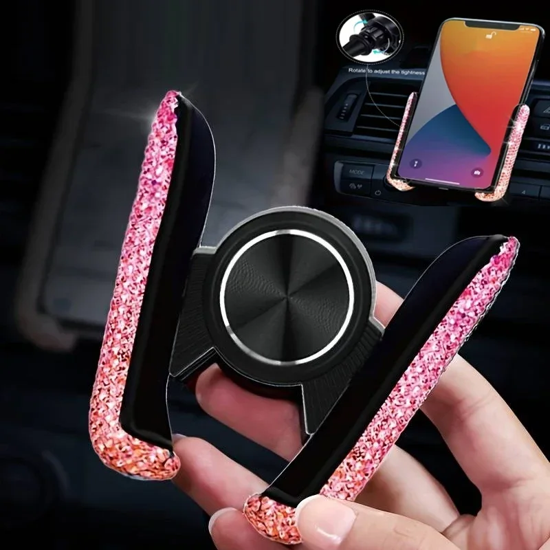 Interior Design Texture - Nieuwe autotelefoonhouder Diamond Crystal Car Air