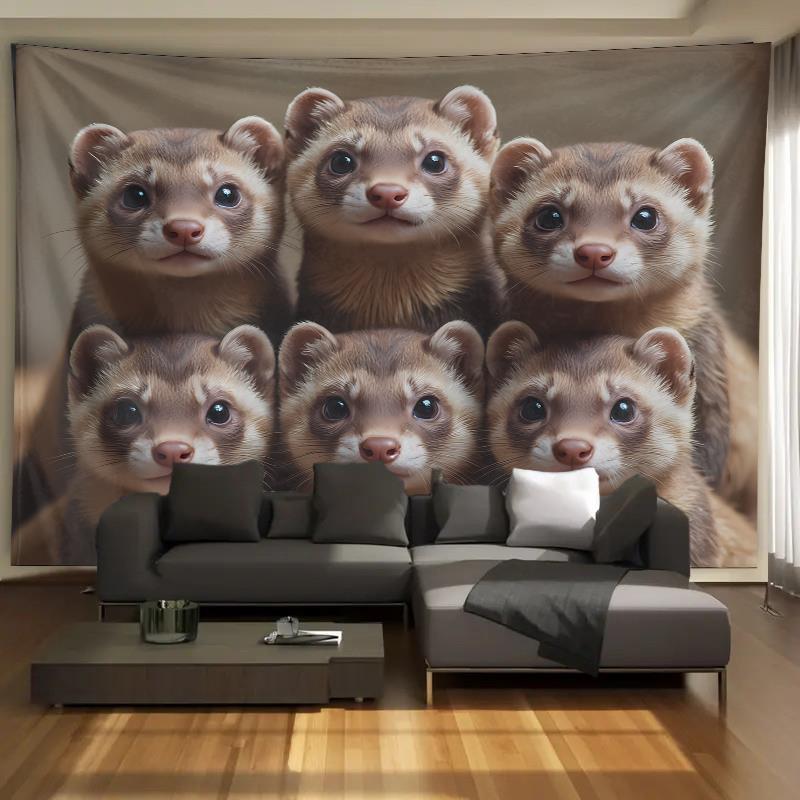 Schattig frettengroep wandtapi - Interior Design Ideas recensie en prijs