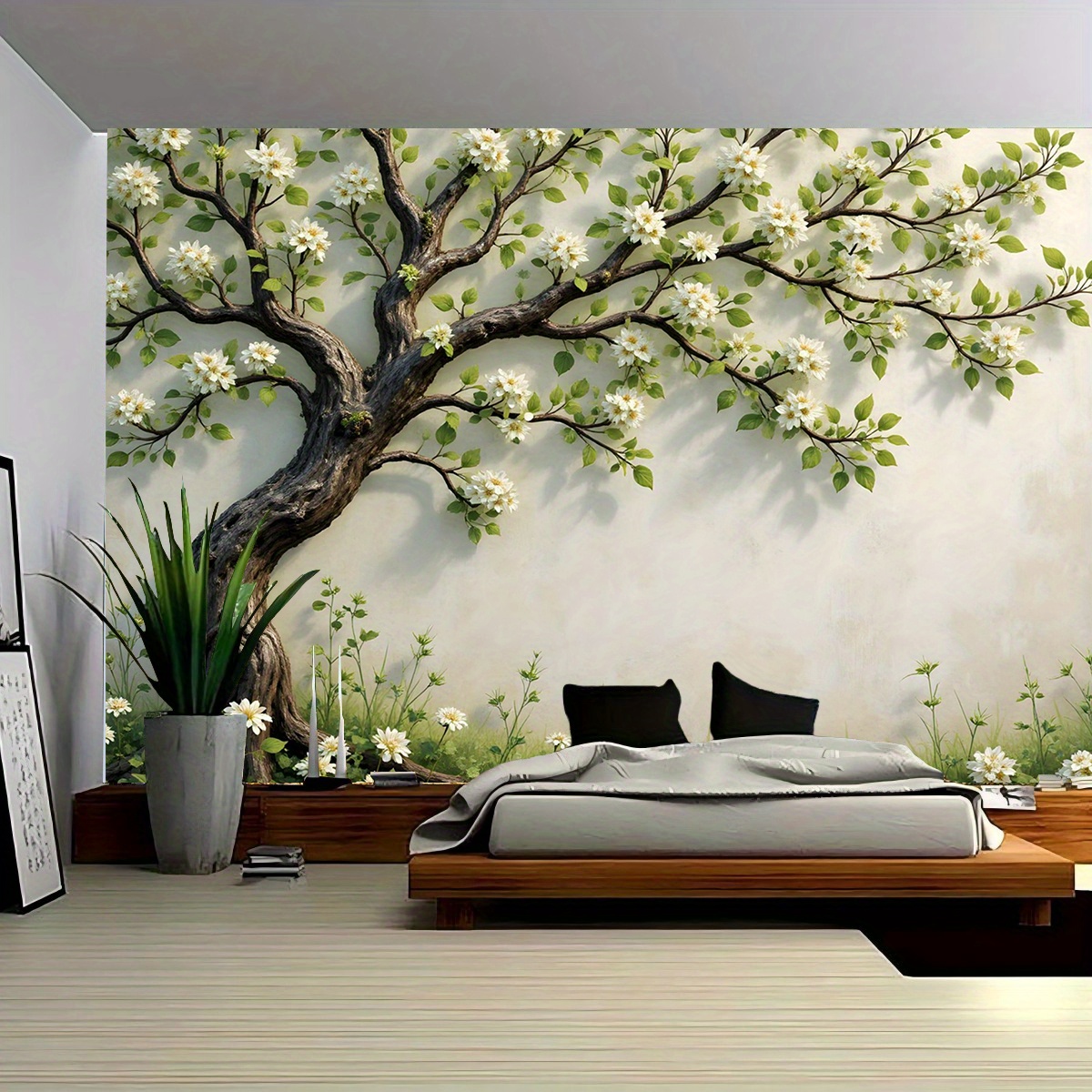 3D bloeiende boom muurschilder - Interior Design Zen recensie en prijs