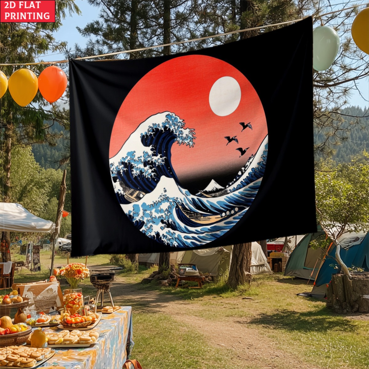 ingelijste Japanse Wave Sunset - Interior Design Zen recensie en prijs