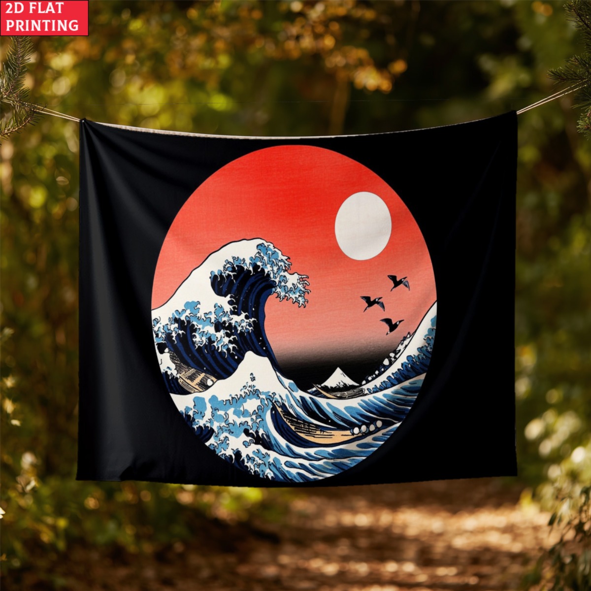 ingelijste Japanse Wave Sunset - Interior Design Zen recensie en prijs
